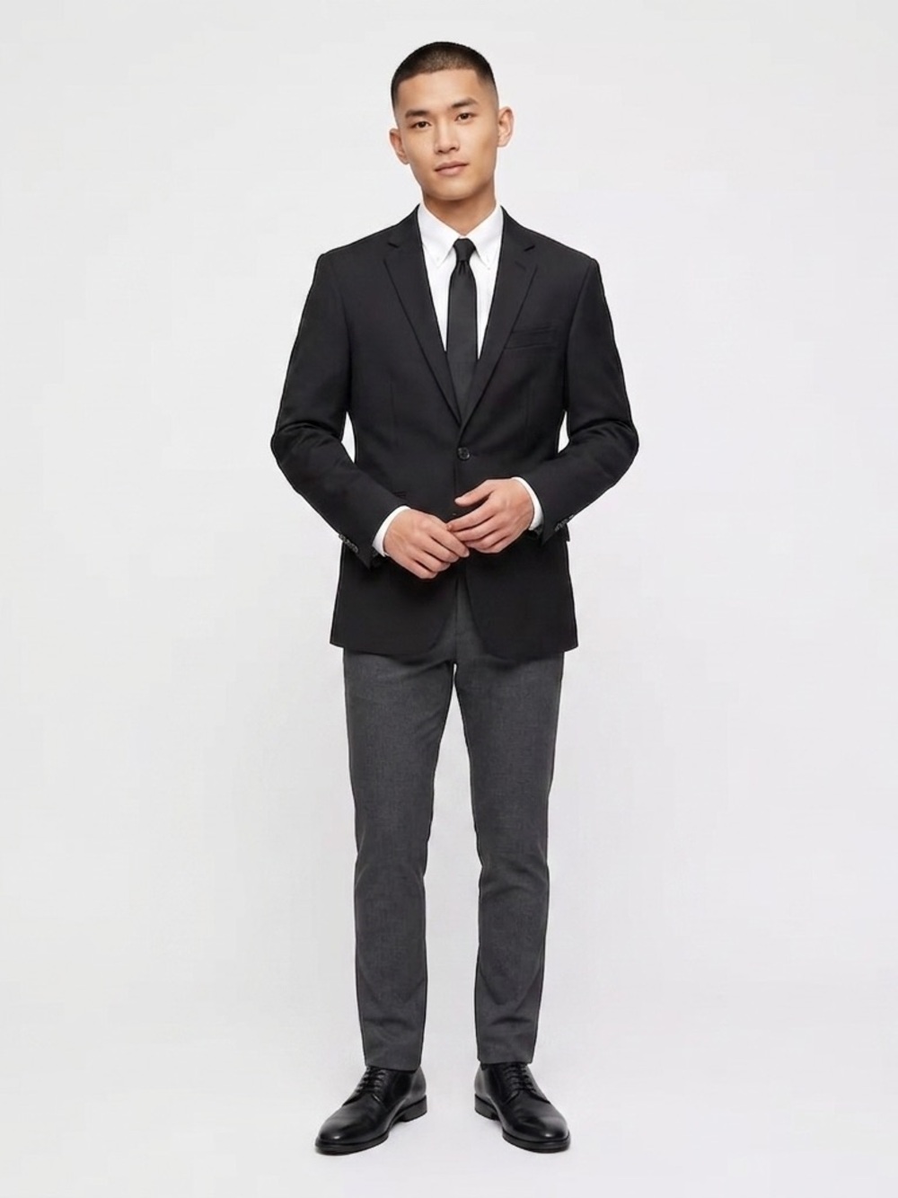 Kenneth Cole Reaction Men's Black Tailored Suit Jacket Size 36 Short.